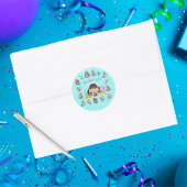 Onder het Zee Magical Mermaids Girly Birthday Ronde Sticker