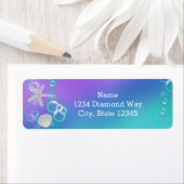 Onder het Zee magische Paarse partij Adresetikette Etiket (Insitu)