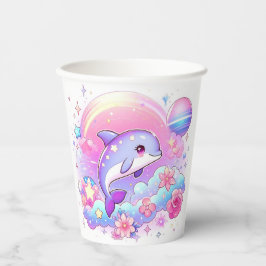 Onder het Zee Majestic Dolphin Baby shower Papieren Bekers