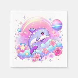 Onder het Zee Majestic Dolphin Baby shower Servet