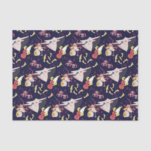 Onder het Zee Marine Animals Music Song Tissuepapier (Voorkant)