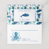 Onder het Zee Marine Kinder Marine verjaardagsfees Plaatskaartje (Buitenkant ongevouwen)