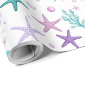 Onder het Zee Marine Life Pattern ID1143 Cadeaupapier (Rol Hoek)