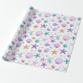 Onder het Zee Marine Life Pattern ID1143 Cadeaupapier (Uitgerold)