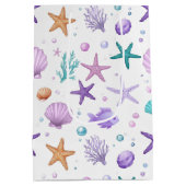 Onder het Zee Marine Life Pattern Verjaardag ID114 Medium Cadeauzakje (Achterkant)