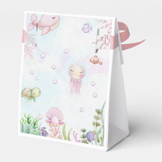 Onder het Zee Meisje Baby shower gunstbox Bedankdoosjes (Achterkant)