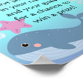 Onder het Zee Meisje Baby shower Raad hoeveel spel Poster (Hoek)