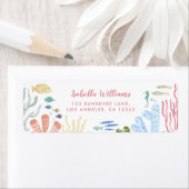 Onder het Zee meisje Baby shower retouradres Etiket (Insitu)