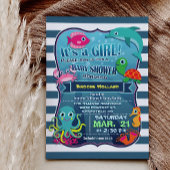 Onder het Zee Meisje Baby shower Uitnodiging