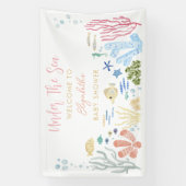 Onder het Zee Meisje Baby shower Welkom Spandoek (Verticaal)