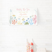 Onder het Zee Meisje Baby shower Welkom Spandoek (Insitu)