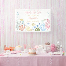Onder het Zee Meisje Baby shower Welkom
