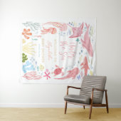 Onder het Zee Meisje Baby shower Welkom Wandkleed (In Situ (horizontaal))