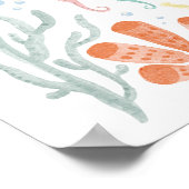 Onder het Zee Meisje Baby shower Welkomstbord Poster (Hoek)