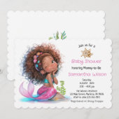 Onder het Zee Meisje Kleine Zeemeermin Baby shower Kaart (Voorkant / Achterkant)