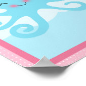 Onder het Zee/Meisje/Sealife/Roze Art Poster (Hoek)