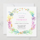 Onder het Zee Meisje Verjaardag Kaart (Voorkant)