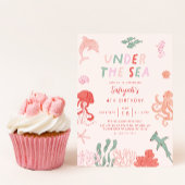 Onder het Zee meisje verjaardagsfeestje Kaart