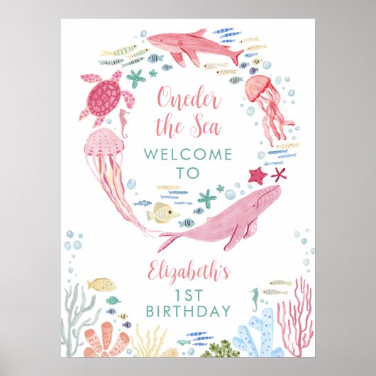 Onder het Zee Meisjes 1e verjaardag welkom Poster (Voorkant)