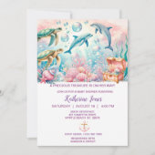 Onder het Zee Meisjes Baby shower Kaart (Voorkant)