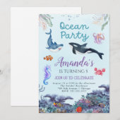 Onder het Zee Meisjes Verjaardag Kaart (Voorkant / Achterkant)