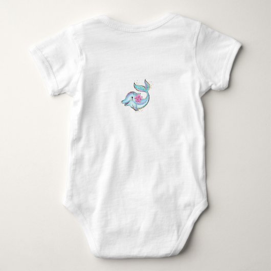 Onder het Zee Mermaid 1st Birthday Baby Bodysuit (Achterkant)
