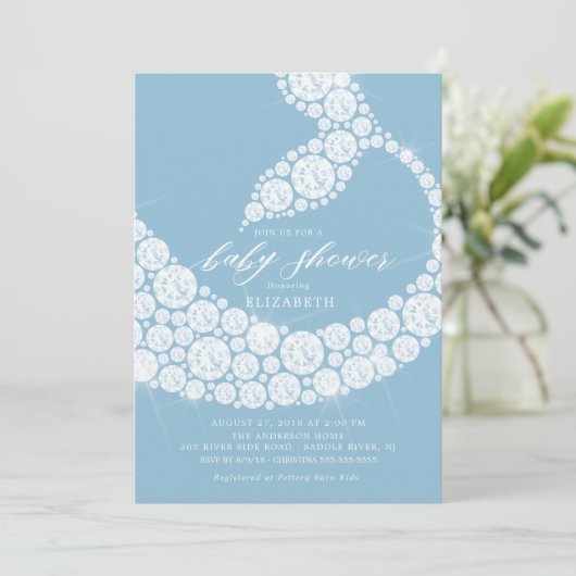 Onder het Zee Mermaid Baby shower Invitation Kaart (Staand voorkant)