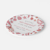 Onder het Zee Mermaid Baby shower Papieren Bordje (Gekanteld)