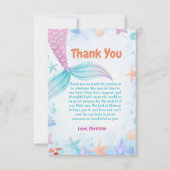Onder het Zee Mermaid Baby shower partij Bedankkaart (Voorkant)
