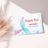 Onder het Zee Mermaid Baby shower partij Bedankkaart