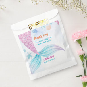 Onder het Zee Mermaid Baby shower partij Bedankzakje