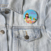 Onder het Zee Mermaid Birthday Button (In situ)