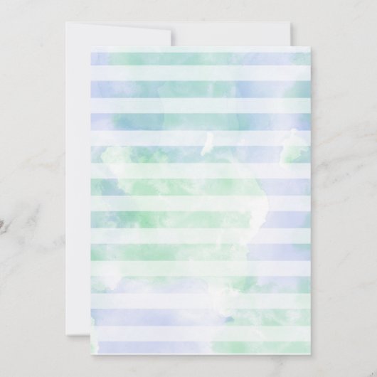 Onder het Zee Mermaid Birthday Invitation Kaart (Achterkant)