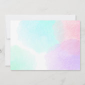 Onder het Zee Mermaid Birthday Invitation Paars Kaart (Achterkant)