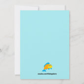 Onder het Zee Mermaid Birthday Invite Kaart (Achterkant)