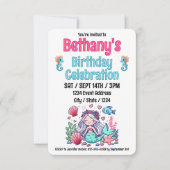 Onder het Zee Mermaid Birthday Kaart (Voorkant)