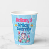 Onder het Zee Mermaid Birthday Papieren Bekers (Voorkant)