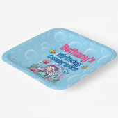 Onder het Zee Mermaid Birthday Papieren Bordje (Gebogen)