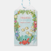 Onder het Zee Mermaid Birthday Party Cadeaulabel (Voorkant)