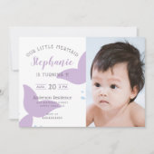 Onder het Zee Mermaid Birthday Party Invitation Kaart (Voorkant)