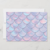 Onder het Zee Mermaid Birthday Party Invitation Kaart (Achterkant)