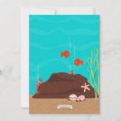 Onder het Zee Mermaid Birthday Party Invitation Kaart (Achterkant)