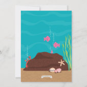 Onder het Zee Mermaid Birthday Party Invitation Kaart (Achterkant)
