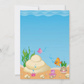 Onder het Zee Mermaid Birthday Party Invitation Kaart (Achterkant)