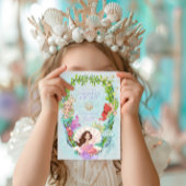 Onder het Zee Mermaid Birthday Party Invitation Kaart
