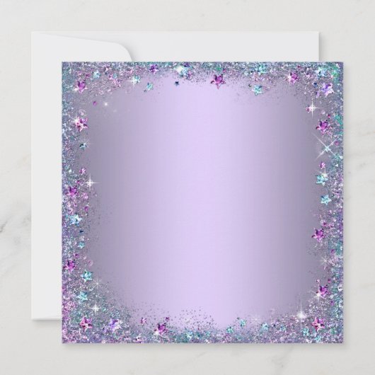 Onder het Zee Mermaid Birthday Party Kaart (Achterkant)