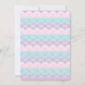 Onder het Zee Mermaid Birthday Party Kaart (Achterkant)