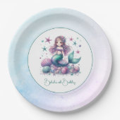 Onder het Zee Mermaid Birthday Party Papieren Bordje (Voorkant)
