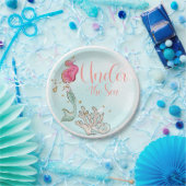 Onder het Zee Mermaid Birthday Party Pastel Papieren Bordje (Feest)