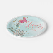 Onder het Zee Mermaid Birthday Party Pastel Papieren Bordje (Gekanteld)